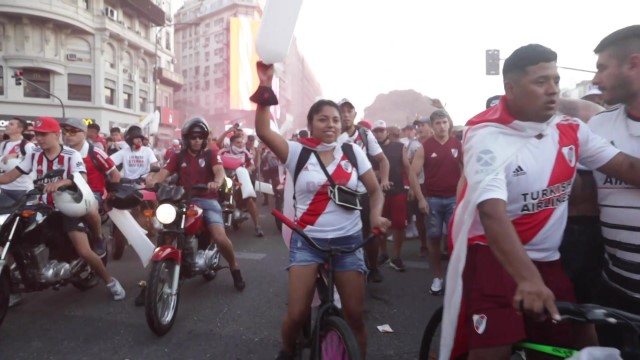 Argentina: Thousands of River Plate fans celebrate anniversary of Copa Libertadores win vs rivals Boca