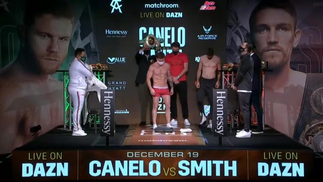 USA: 'Canelo' Alvarez, Callum Smith weight-in same ahead of San Antonio fight