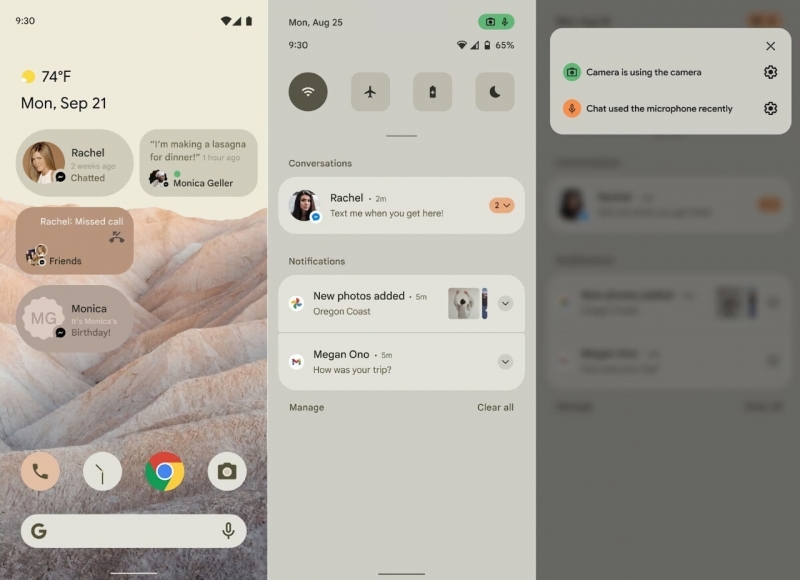 В сети появились скриншоты Android 12: новый интерфейс, фирменный виджет Conversations и индикатор приватности, как в iOS 14