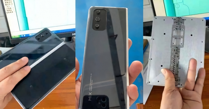 Прототип складного смартфона Xiaomi Mi MIX c дизайном, как у Galaxy Z Fold 2 появился на «живых» фотографиях