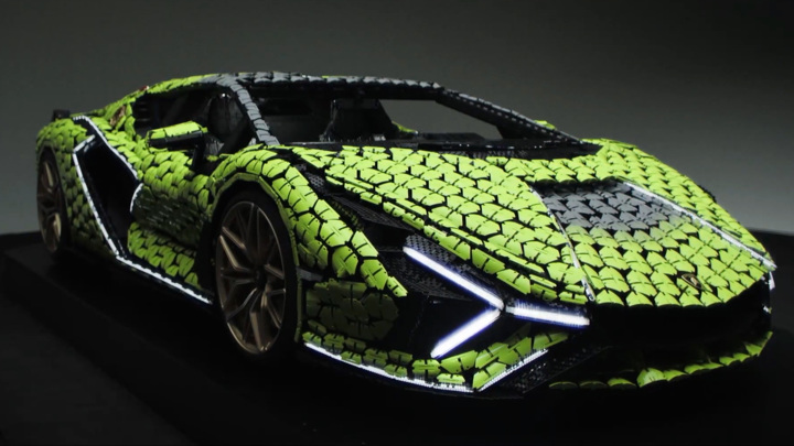 Из Lego собрали полноразмерный гиперкар Lamborghini