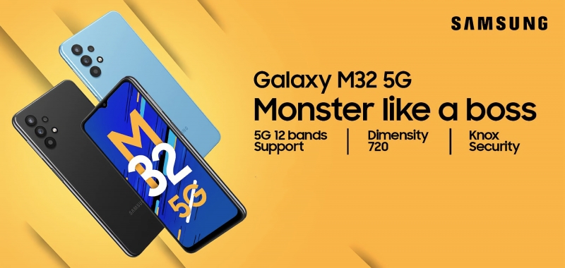 Samsung анонсировала Galaxy M32 5G: копия Galaxy A32 5G c чипом MediaTek Dimensity 720, батареей на 5000 мАч и ценником от $282
