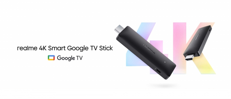 Realme рассказала подробности о ТВ-приставке Realme Smart TV Stick: поддержка 4K, HDMI 2.1 и Google TV на борту