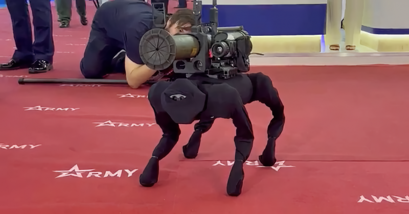 В россии представили роботизированного пса с гранатомётом стоимостью $16 000