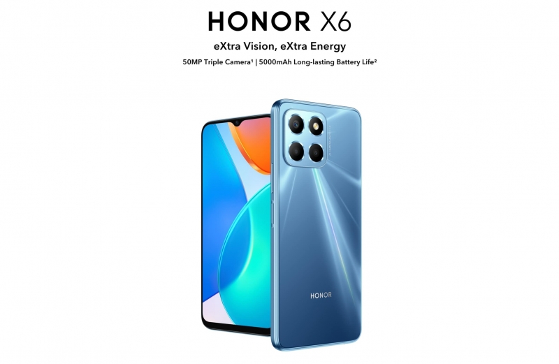 Honor X6 получит 50-МП камеру, аккумулятор на 5000 мА*ч, Android 12 и чип MediaTek при цене $130
