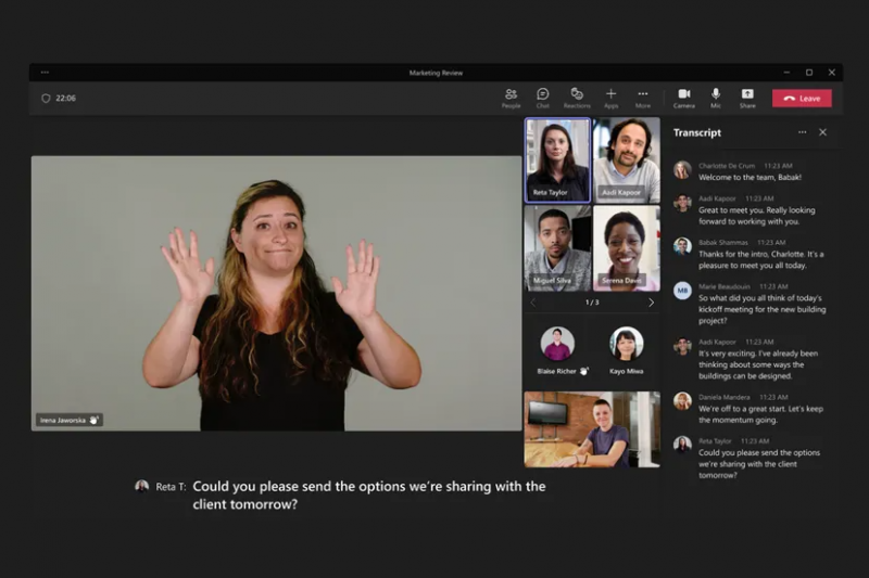 Microsoft добавляет в Teams поддержку переводчика языка жестов