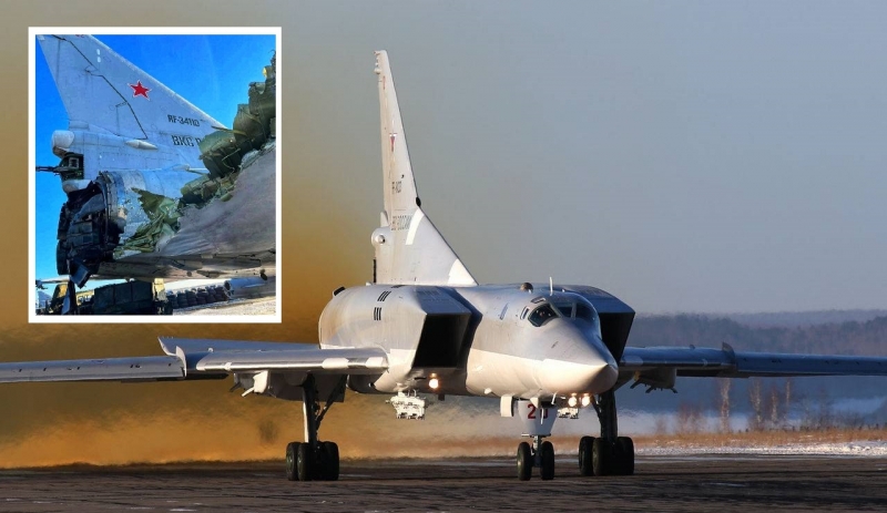 Неизвестный дрон атаковал ещё один российский аэродром и повредил стратегический бомбардировщик-ракетоносец Ту-22М3, снаряжённый ракетой Х-22