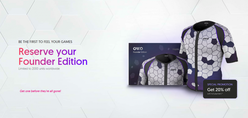OWO Skin – VR-костюм стоимостью €499, который может имитировать попадание пули, ножевые ранения и ползанье пауков по коже