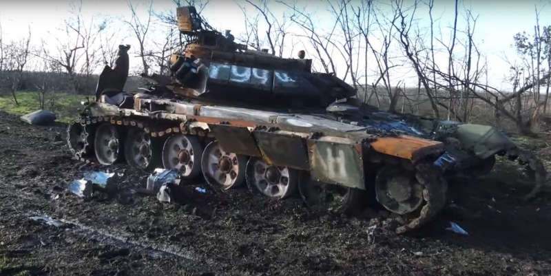 Украинская армия впервые уничтожила экспортный российский танк Т-90С