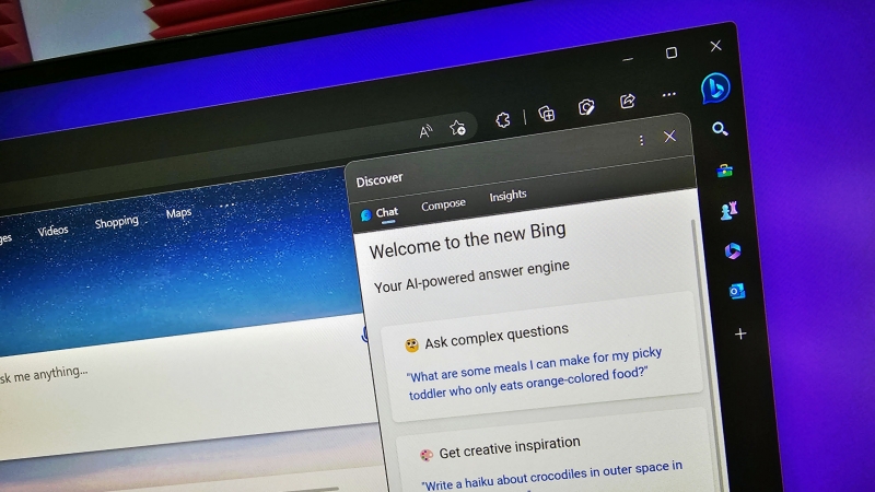 Microsoft добавила в Edge боковую панель с чат-ботом Bing