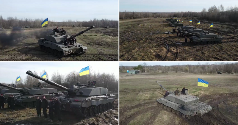Министерство обороны впервые показало на видео британские танки Challenger 2 в Украине