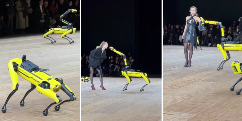 Пять роботизированных собак Boston Dynamics приняли участие в модном показе Coperni в Париже