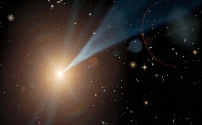 Учёные впервые смогли зафиксировать превращение квазара в блазар – Халк в мире галактик начал стрелять релятивистскими струями в сторону Земли