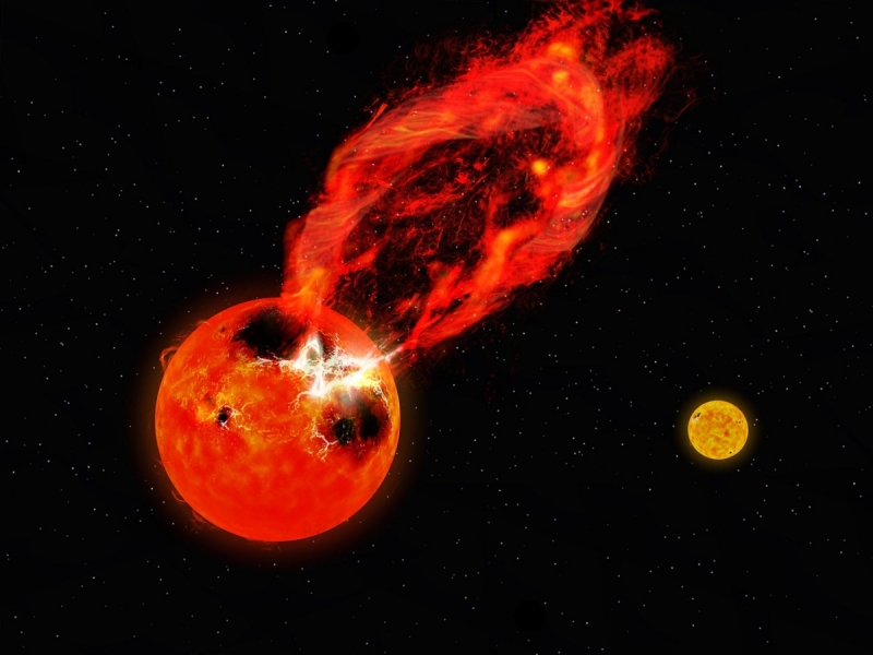 Учёные обнаружили самую мощную в истории наблюдений вспышку на звезде