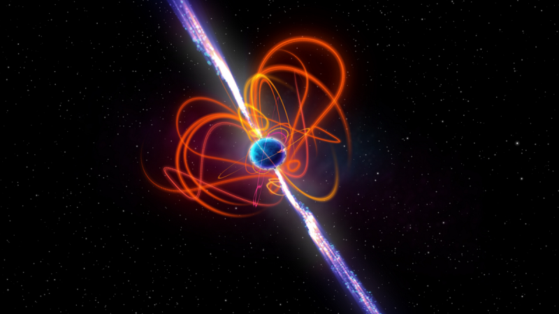 Нейтронная звезда с невероятно мощным магнитным полем заглючила после того, как притянула к себе астероид и разорвала на части