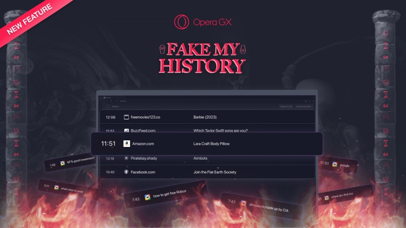 Opera GX предлагает избавиться от «грязного прошлого» и подчистить историю в случае смерти пользователя
