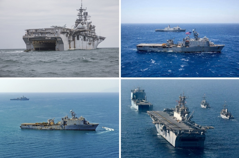 США отправляют в Персидский залив десантные корабли USS Bataan и USS Carter Hall на подмогу самолётам F-35, F-16, A-10 и эсминцу USS Thomas Hudner для эффективного сдерживания Ирана