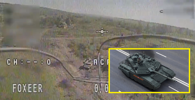 Украинские FPV-дроны поразили российский модернизированный танк Т-90М стоимостью от $2,5 млн