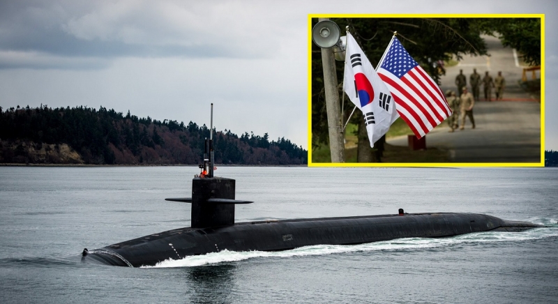USS Kentucky (SSBN-737) – первая за 42 года американская атомная субмарина с ядерными ракетами Trident II (D5), прибывшая в Республику Корея
