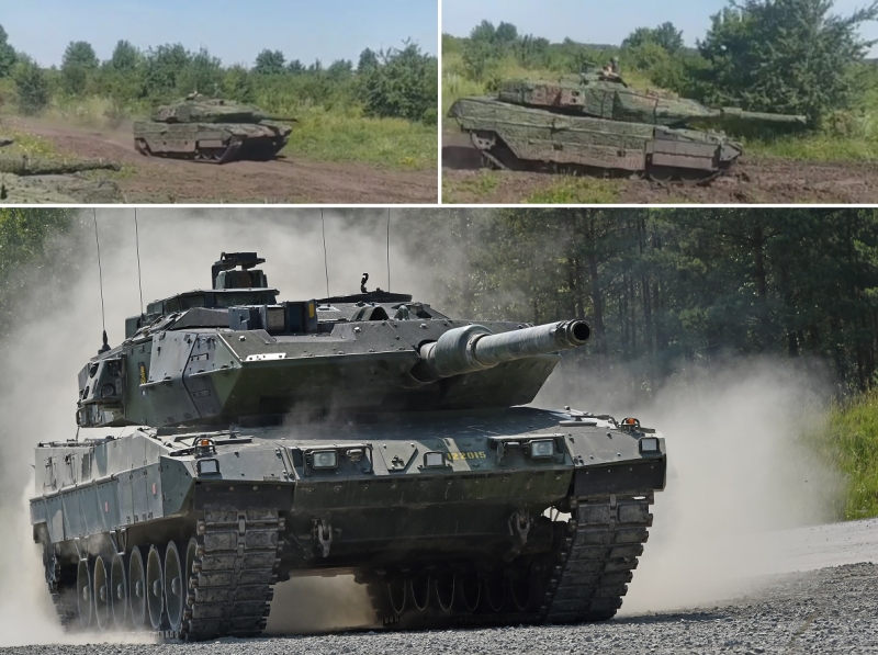 Вооружённые Силы Украины показали первое видео со шведскими танками Stridsvagn 122