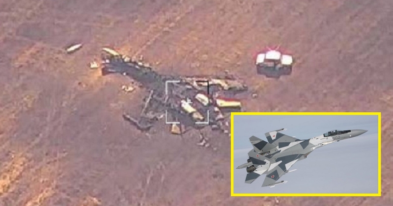 Украинский дрон SHARK нашёл российский истребитель Су-35С экспортной стоимостью более $100 млн, который мог быть сбит в результате дружественного огня