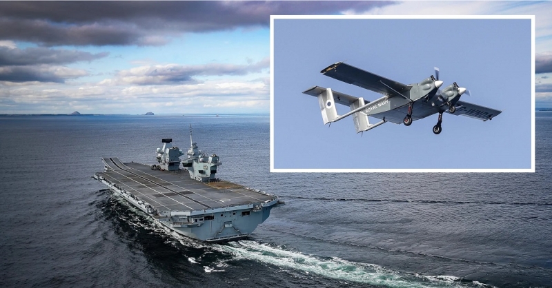 Великобритания протестировала доставку грузов с помощью беспилотника HCMC на свой крупнейший авианосец HMS Prince of Whales стоимостью $3,85 млрд