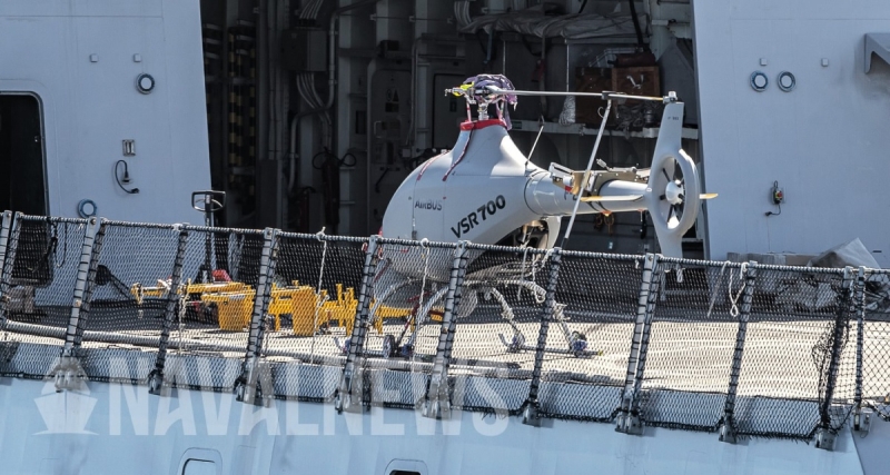ВМС Франции начали испытания беспилотного вертолёта VSR700 на фрегате Provence класса Aquitaine