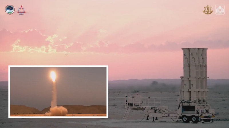 Израиль показал на видео боевую работу системы противоракетной обороны Arrow, которая может сбивать баллистические ракеты