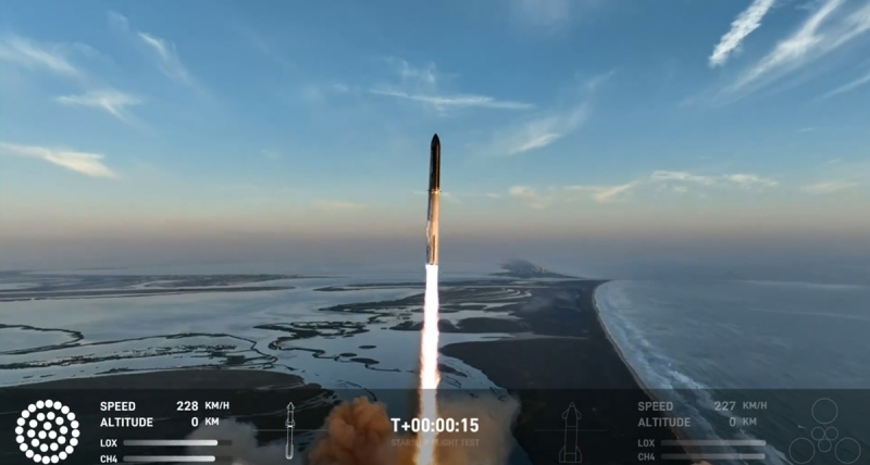 SpaceX потеряла Starship через 9 минут после старта, а ракета Super Heavy взорвалась во время спуска в Мексиканский залив