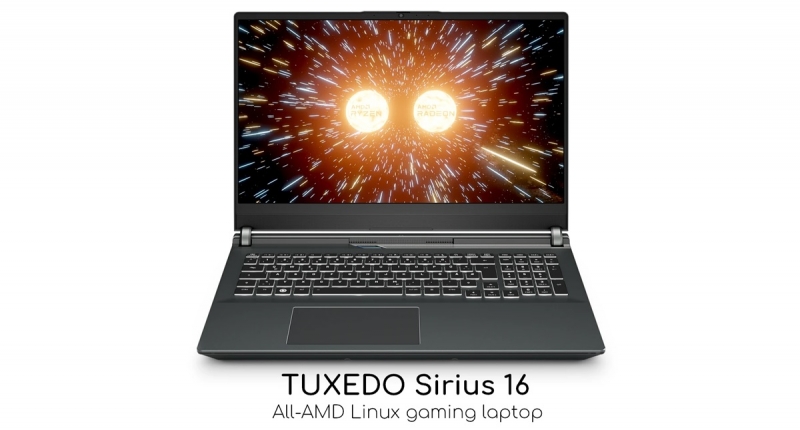 Tuxedo Sirius 16 – первый в мире игровой ноутбук с операционной системой Linux по цене от €1699