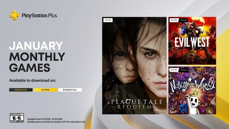 Начало года с отличным предложением от Sony: в январе подписчики PS Plus получат A Plague Tale: Requiem и два динамичных экшена