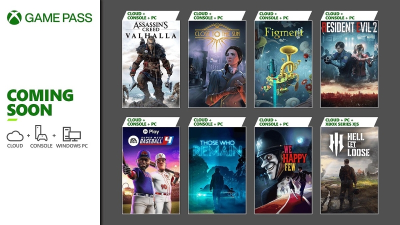 Каталог Xbox Game Pass в январе пополнят Assassin’s Creed Valhalla, ремейк Resident Evil 2 и еще шесть игр
