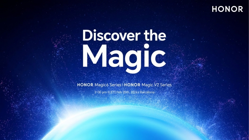 Официально: Honor покажет на MWC 2024 флагманы Magic 6 и складной смартфон Magic V2 RSR